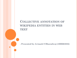Collective annotation of wikipedia entities in web text