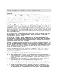 Revenue Rulings, Letter Rulings, and Similar Pronouncements