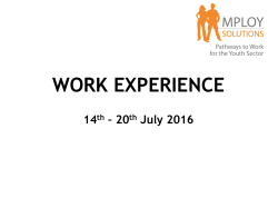 SELF PLACEMENT DEADLINE &ndash; FRIDAY 18 th MARCH