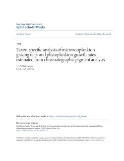 Taxon-specific analysis of microzooplankton grazing rates and