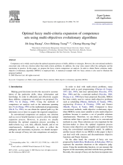 Optimal fuzzy multi-criteria expansion of competence sets using
