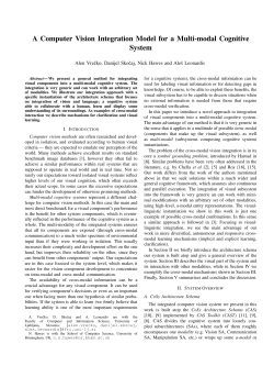 A Computer Vision Integration Model for a Multi