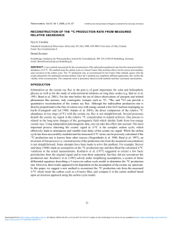 31 RECONSTRUCTION OF THE 14C PRODUCTION RATE FROM