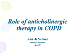 ROLE OF ANTICHOLENERGIC IN COPD