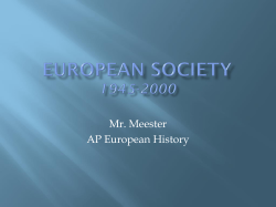 European Society 1945-2000