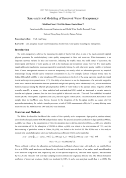 Title of Extended Abstract for the IWA-NRR 2012