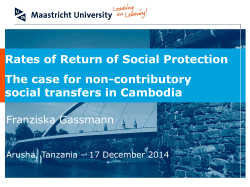 The case for non-contributory social transfers in Cambodia