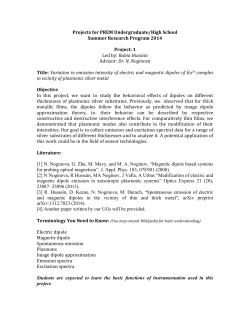 Brief introduction to the research projects