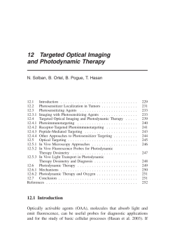 12 Targeted Optical Imaging and Photodynamic Therapy