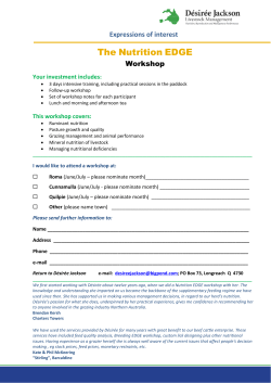 Expressions of interest