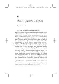 Radical Cognitive Limitation