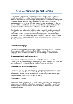 Our Culture Segment Series