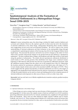 Spatiotemporal Analysis of the Formation of Informal