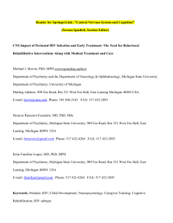 Header for SpringerLink: "Central Nervous System and Cognition