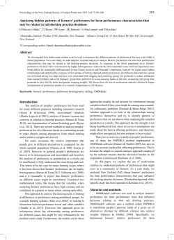 205 Analysing hidden patterns of farmers` preferences for farm