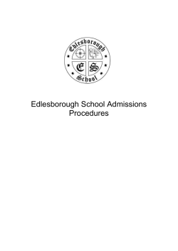 Edlesborough School Admissions