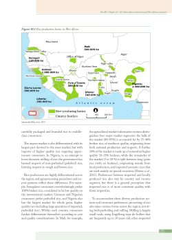Figure 10.1 Rice production basins in West Africa