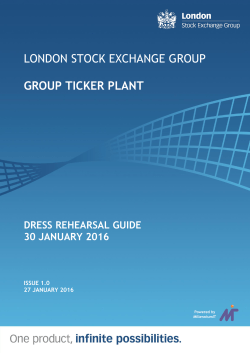 LONDON STOCK EXCHANGE GROUP GROUP TICKER PLANT