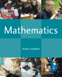 Primary School Curriculum - National Council for Curriculum and