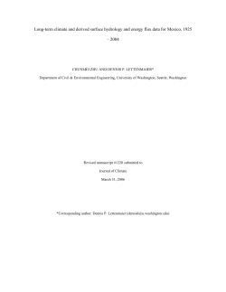 Long-term climate and derived surface hydrology and energy flux