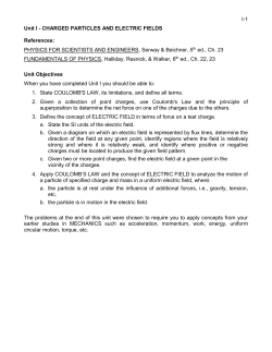 UNIT I - Mr. Greenberg Physics