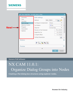 NX CAM 11.0.1 - Siemens PLM Community