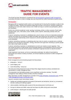 Traffic management: Guide for events