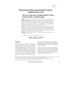 Ketoconazole inhibits acetaminophen