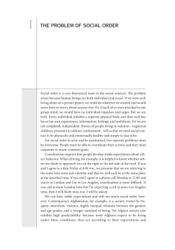 i the problem of social order