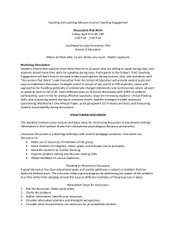 Discussion Handout