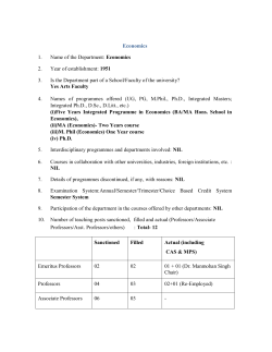 Department of Economics