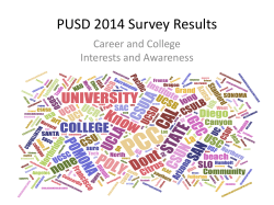 PUSD 2014 Survey Results