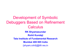 Development of Symbolic Debuggers Based on Refinement Calculus