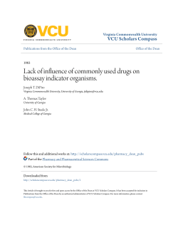 Lack of influence of commonly used drugs on bioassay indicator