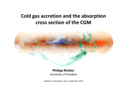 Cold gas accretion and the absorption cross section of the CGM