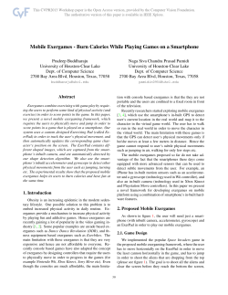 Mobile Exergames - Burn Calories While Playing Games on a