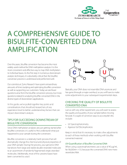 a comprehensive guide to bisulfite-converted dna