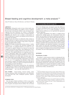 Breast-feeding and cognitive development