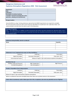 Dangerous Substances and Explosive Atmospheres Regulations