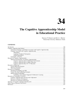 The Cognitive Apprenticeship Model in Educational Practice