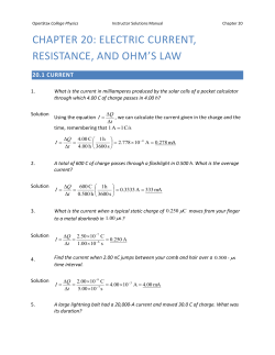 20.3 resistance and resistivity