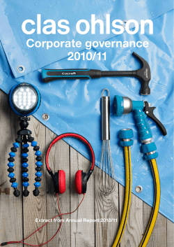 Corporate Governance Report 2010-11