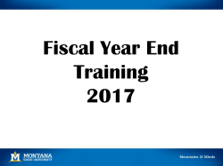 Fiscal Year End Training 2017