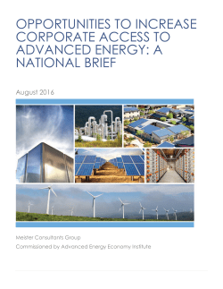 MCG - A2AE Paper - 8-4-16 - Clean Energy Business Council