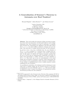 A Generalization of Semenov`s Theorem to Automata over Real