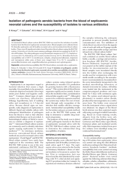 Isolation of pathogenic aerobic bacteria from the blood of