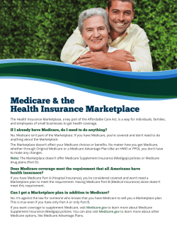 11649, Medicare and the Health Insurance Marketplace Fact Sheet