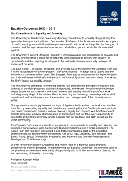 Equality Outcomes 2013 &ndash; 2017