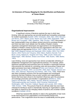 The Process Mapping Technique