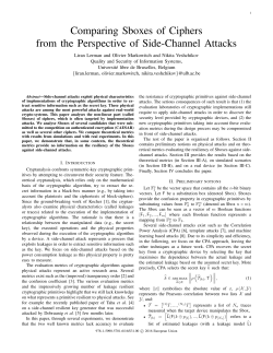 Comparing Sboxes of Ciphers from the Perspective of Side